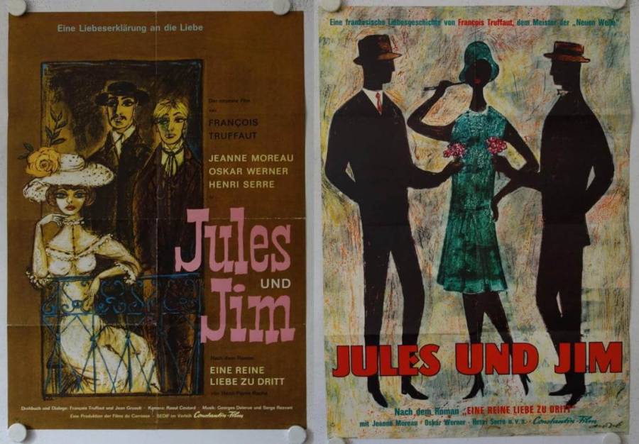 Jules und Jim originales deutsches Filmplakat
